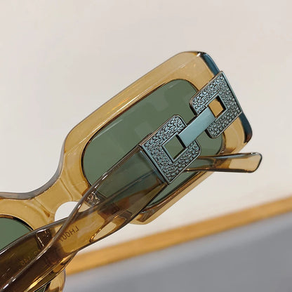 Vintage Gradient Square Sunglasses