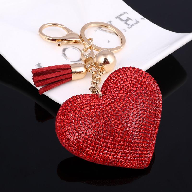 Romantic Heart Keychain – Cute Bag Charm for Women
