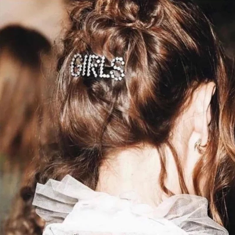 1PC Bling Letter Hairpins Headwear
