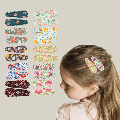 10 pieces, 20 pieces, girls' hair clips, flower printed