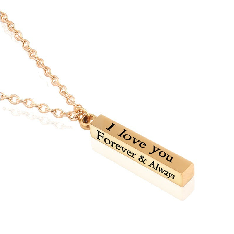 Lovers Column Pendant Necklace