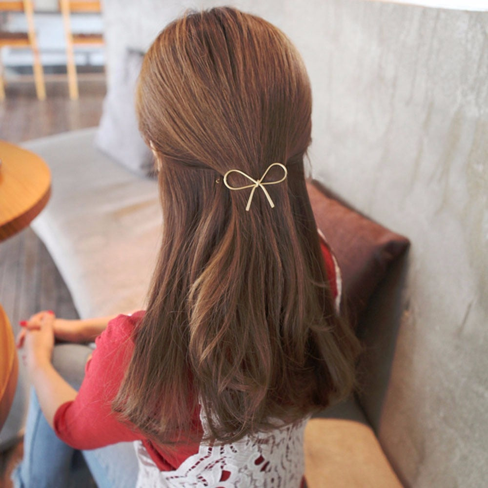 Geometric Openwork Butterfly Hairpin