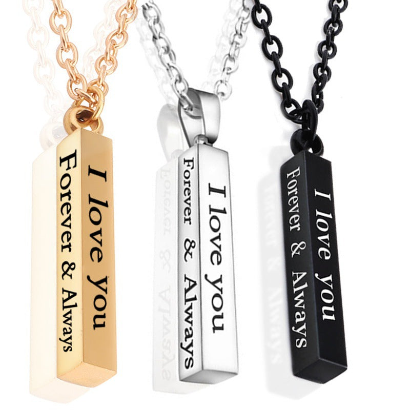 Lovers Column Pendant Necklace
