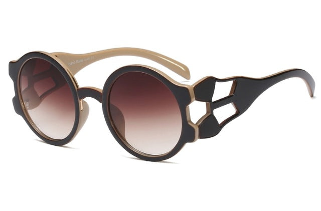 Retro Round Steampunk Sunglasses